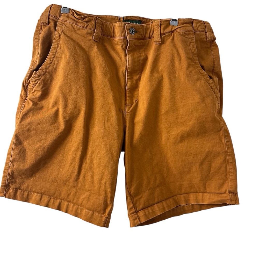 Orvis Men's Rust Orange Flat Front Shorts Sz 36